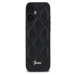 PU Leather Quilted Zadní Kryt pro iPhone 16 Black Obal na telefon Guess