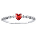 Stříbrný prsten Gertie ve tvaru srdce s Brilliance Zirconia