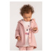 Dětská mikina Coccodrillo růžová barva, s kapucí, s potiskem
