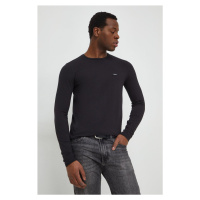 Tričko s dlouhým rukávem Calvin Klein černá barva, K10K112725