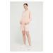 Kraťasy Emporio Armani Underwear dámské, růžová barva, s potiskem, high waist