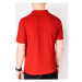 Ombre Pánské basic polo tričko Sheer červené Červená