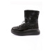 DGN 964 Women's Thick Sole Rubber Lace-Up Boots with Shearling Fur.