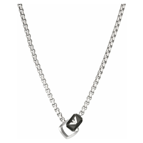 Emporio Armani Moderní ocelový náhrdelník s logem EGS2937040