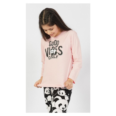 Dětské pyžamo Vienetta Secret Good vibes only | světle růžová