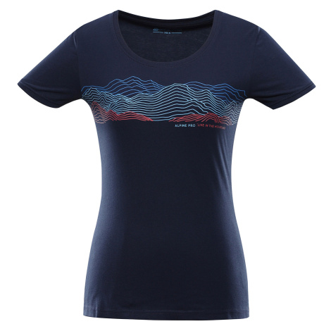 Dámské rychleschnoucí triko Alpine Pro DAFOTA - tmavě modrá