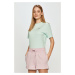 Bavlněné tričko Lacoste tyrkysová barva