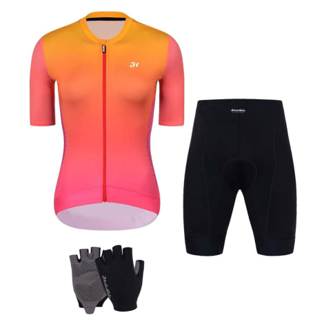 HOLOKOLO Cyklistický mega set - INFINITY LADY - oranžová/černá/růžová