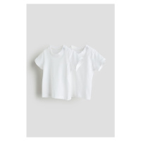 H & M - Bavlněné tričko: balení po 2 - bílá