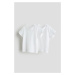 H & M - Bavlněné tričko: balení po 2 - bílá