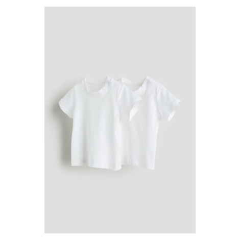 H & M - Bavlněné tričko: balení po 2 - bílá H&M