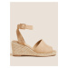Béžové dámské sandály na klínku Marks & Spencer