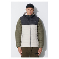 Sportovní bunda Columbia Powder Lite Hooded Jkt zelená barva, 1693931