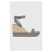 Kožené sandály Lauren Ralph Lauren HILARIE šedá barva, 802898506006