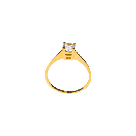 Dámský prsten ze 14kt zlata se Zirkonem Planet Shop