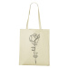 Plátěná taška žena a růže - praktická plátěná taška přes rameno