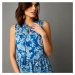 Blancheporte Dlouhé šaty s kašmírovým vzorem modrá