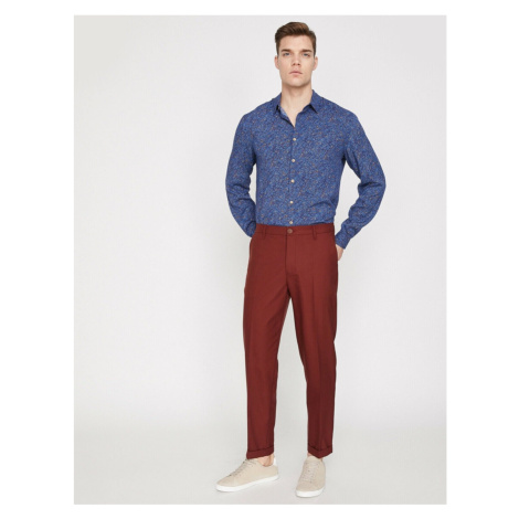 Koton Men's Red Pocket Detailed Trousers