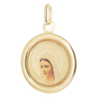 Zlatý medailonek s Pannou Marií ZZ0932F + dárek zdarma