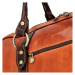 Luxusní cestovní kožená taška Deminar, koňaková/hnědá
