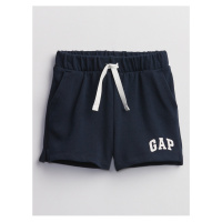 Modré holčičí dětské kraťasy GAP Logo pull-on shorts