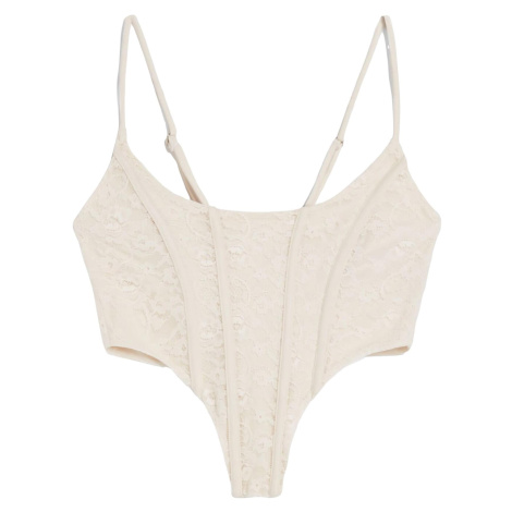 Bershka Top světle béžová