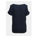 Tmavě modré dámské dlouhé tričko s průstřihy na rukávech SAM 73