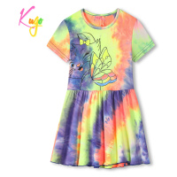 Dívčí šaty - KUGO CY1006, duhová tmavší Barva: Mix barev