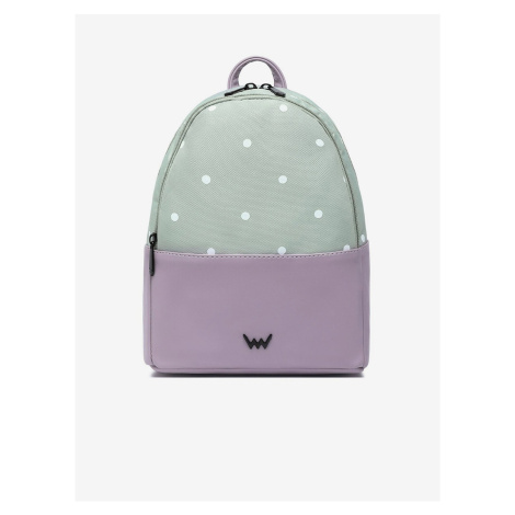 Fialovo-zelený dámský puntíkovaný batoh VUCH Zane Mini Purple