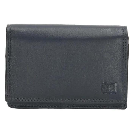 Double-D Modrá praktická kožená peněženka "Collect"
