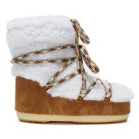 MOON BOOT-LIGHT LOW SHEARLING, whisky/off white Hnědá