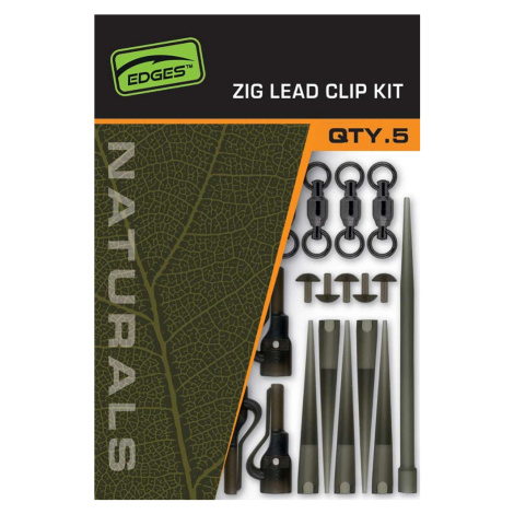 Fox montáž naturals zig lead clip kit 5 ks