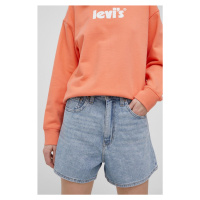 Džínové šortky Levi's dámské, hladké, high waist, 39451.0009-LightIndig