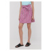 Lněná sukně MAX&Co. fialová barva, mini, áčková