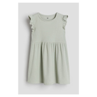 H & M - Šaty z žebrovaného žerzeje - zelená