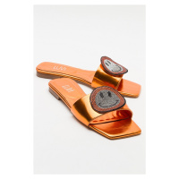 LuviShoes YAVN Orange Stone Women's Slippers