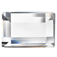 Evolution Group Brož bižuterie se Swarovski krystalem bílý obdelník 78011.3 crystal