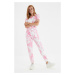Trendyol Pink Tie Dye Printed Loose Jogger Knitted Sweatpants