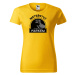 DOBRÝ TRIKO Dámské tričko s potiskem Mateřství je procházka parkem Barva: Žlutá