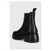 Boty s gumou Karl Lagerfeld KOMBAT KC pánské, černá barva, KL15340