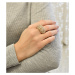 Evolution Group Stříbrný prsten s krystaly Swarovski zlatý 35028.5 Au