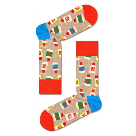 Ponožky Happy Socks Light Brown béžová barva
