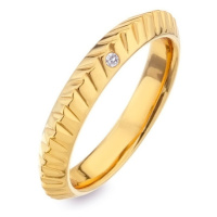 Hot Diamonds Moderní pozlacený prsten s diamantem Jac Jossa Hope DR228