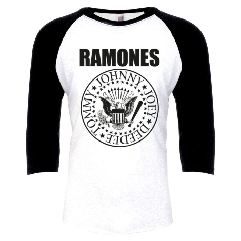 Ramones Crest Tričko s dlouhým rukávem bílá/cerná