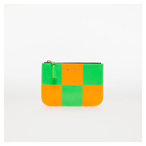 Comme des Garçons Fluo Squares Wallet Orange/ Green