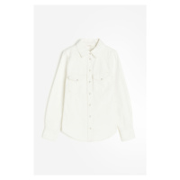 H & M - Džínová košile - bílá
