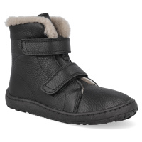 Barefoot dětské zimní boty Froddo - Winter furry boot Black černé