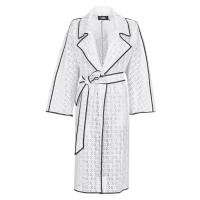 Karl Lagerfeld KL EMBROIDERED LACE COAT Bílá