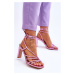 Módní sandály na podpatku Růžové Tessoro