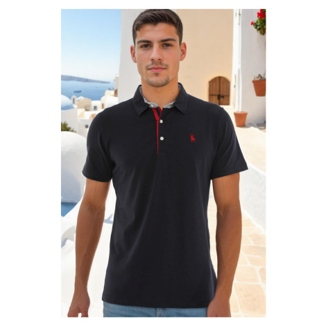 T8582 DEWBERRY MEN'S T-SHIRT-DARK NAVY BLUE